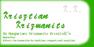 krisztian krizmanits business card